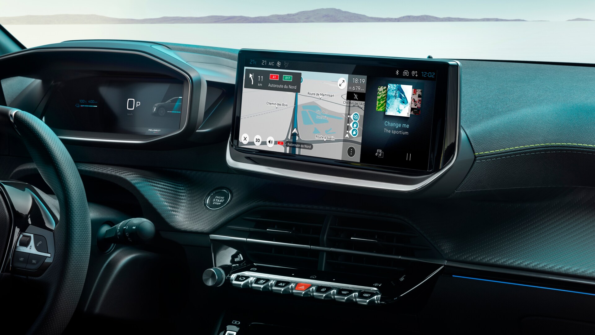 PEUGEOT 208 hybride écran tactile